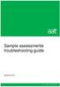 Sample assessments troubleshooting guide. September 2016
