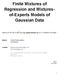 Finite Mixtures of Regression and Mixturesof-Experts. Gaussian Data