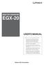 EGX-20 USER'S MANUAL DESKTOP ENGRAVER