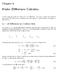 Finite Difference Calculus
