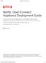 Netflix Open Connect Appliance Deployment Guide