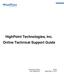 HighPoint Technologies, Inc. Online Technical Support Guide