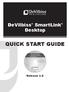 QUICK START GUIDE. DeVilbiss SmartLink Desktop. Release 2.5. SE-1000 Rev C DRAFT. Version