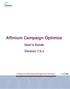 Affinium Campaign Optimize