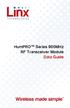 HumPRO TM Series 900MHz RF Transceiver Module Data Guide