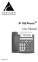 IP 705 Phone. User Manual