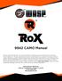9942 CAMO Manual. ROX Series by WASPcam 6500 W. Cortland St., Chicago, IL (773)