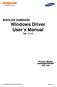 BIXOLON SAMSUNG Windows Driver User s Manual Ver