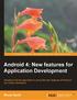 Android 4: New features for Application Development