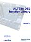 DE2 Function Library Manual
