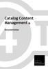 Catalog Content Management