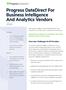 Progress DataDirect For Business Intelligence And Analytics Vendors