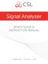 Signal Analyser QUICK GUIDE & INSTRUCTION MANUAL
