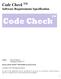 Code Check TM Software Requirements Specification