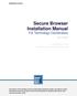 Secure Browser Installation Manual For Technology Coordinators
