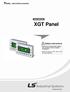 XGT Panel. Read this manual carefully before installing, wiring, operating, servicing or inspecting this equipment.