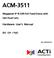 ACM Hardware User s Manual. Megapixel IP IR D/N PoE Fixed Dome with Vari-focal Lens. (DC 12V / PoE) Ver. 2012/3/12