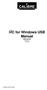 CALIBRE. I2C for Windows USB Manual WINI2CUCA93 Issue /18/03