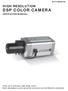 DSP COLOR CAMERA HIGH RESOLUTION OPERATION MANUAL M101-DN