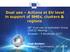 Dual use Actions at EU level in support of SMEs, clusters & regions