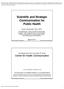 Scientific and Strategic Communication for Public Health