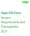 Sage 200 Extra System Requirements and