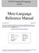 Mini-Language Reference Manual