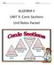 ALGEBRA II UNIT X: Conic Sections Unit Notes Packet