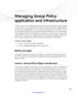 Managing Group Policy application and infrastructure