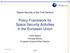 Policy Framework for Space Security Activities in the European Union