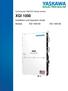 Commercial 1000VDC String Inverter XGI Installation and Operation Guide Models: XGI XGI