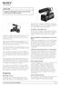 Features. Compact Professional AVCHD Camcorder with 1/2.88 Exmor R CMOS Sensor.  1