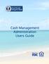 Cash Management Administration Users Guide