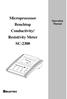 Microprocessor Benchtop Conductivity/ Resistivity Meter SC Operation Manual