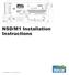 NSD/M1 Installation Instructions