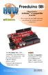 Freeduino SB. Arduino -Compatible. NEW! Version 2.2 upgrades: ATmega328 at 5 Volts FTDI-BitBang Pads SMD 16MHz Crystal Battery-supply friendly!