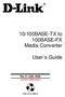 10/100BASE-TX to 100BASE-FX Media Converter. User s Guide. Rev. 01 (JUN. 2002) 1907M110MM16003 RECYCLABLE