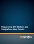 Requesting 911 Stickers via IntegraCare User Guide