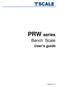 PRW series. Bench Scale. User s guide UGPRW-E1.01