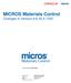 Materials Control. Product version Document Title: Changes in Joerg Trommeschlaeger
