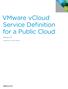 VMware vcloud Service Definition for a Public Cloud. Version 1.6