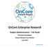 OnCore Enterprise Research. Subject Administration Full Study