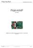 PlainAMP. PolyVection. embedded audio solutions DATASHEET. PlainAMP chip on module  page 1