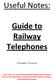 Useful Notes: Guide to Railway Telephones
