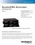 StudioPRO Extender. The Logical Solution - Extending DVI and USB 2.0 up to 10km.  KVM EXTENSION - StudioPRO Series