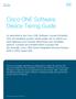 Cisco ONE Software Device Tiering Guide