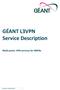 GÉANT L3VPN Service Description. Multi-point, VPN services for NRENs