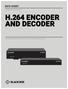 H.264 ENCODER AND DECODER