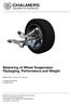 Balancing of Wheel Suspension Packaging, Performance and Weight. Master s Thesis in Product Development KANISHK BHADANI JOAKIM SKÖN