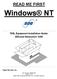 READ ME FIRST. Windows NT. *DSL Equipment Installation Guide: Efficient Networks 5260